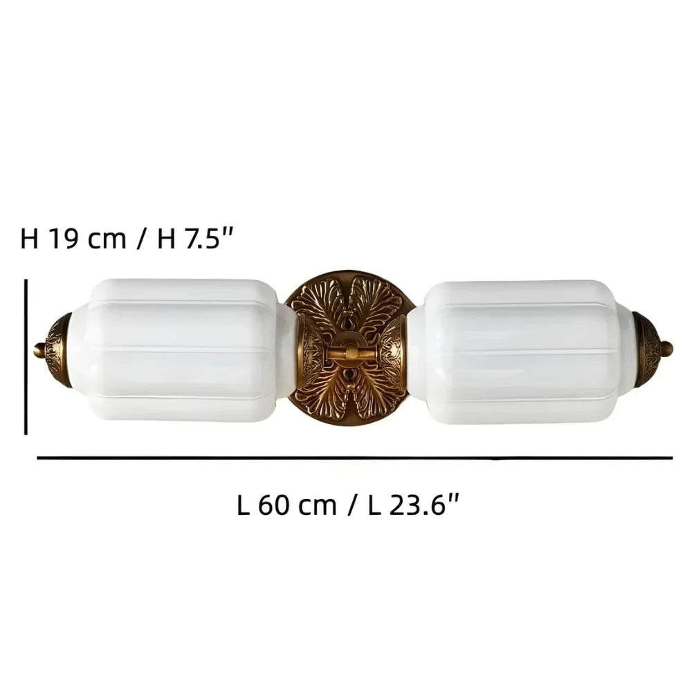 Vintage Glass Margot Vanity Light Fixture