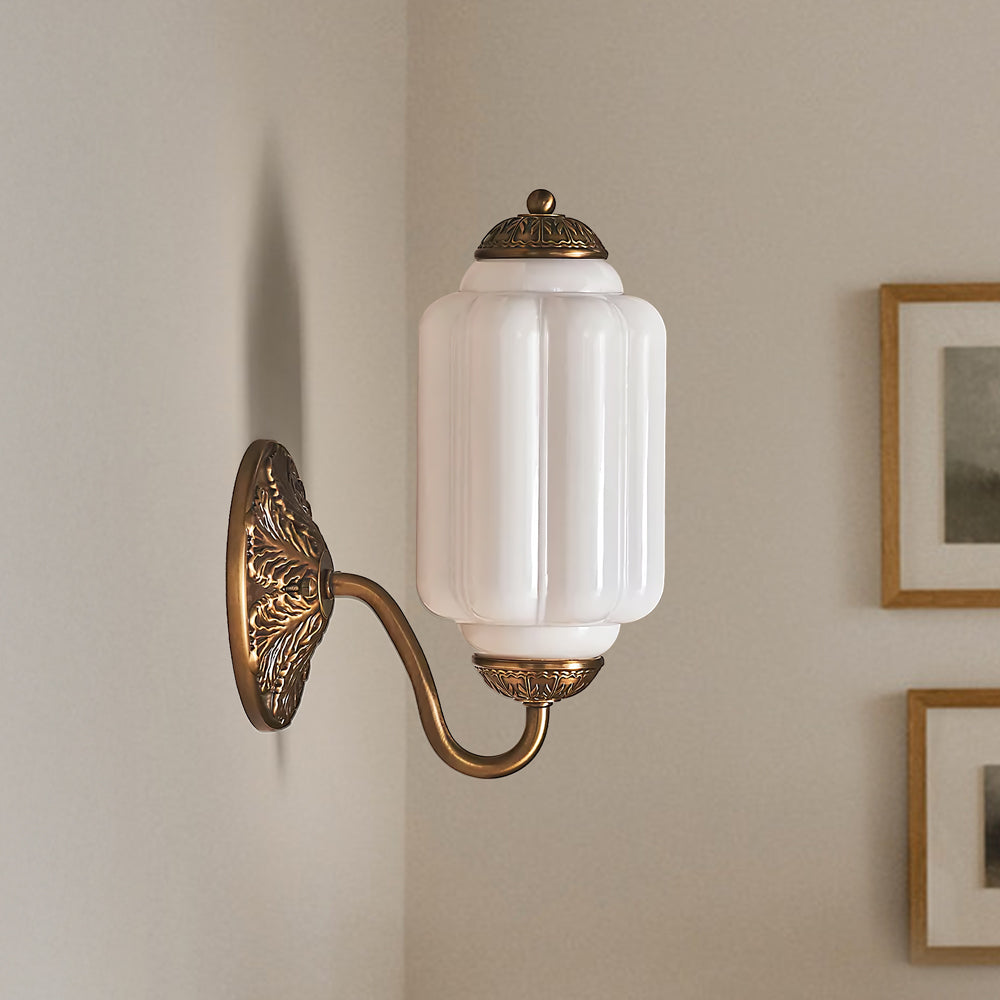 Vintage Glass Brass Margot Wall Sconce