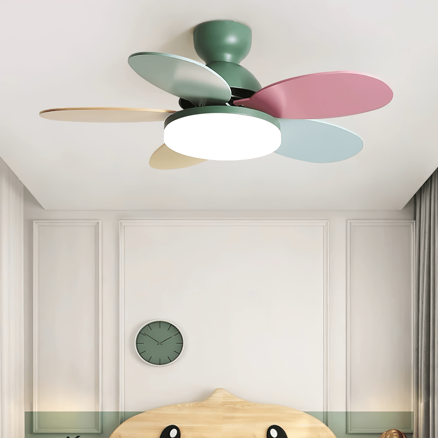 Petalo Modern Wood Ceiling Fan Light