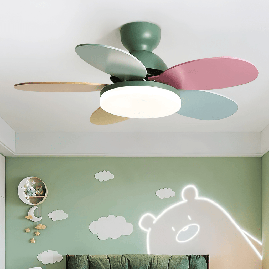 Petalo Modern Wood Ceiling Fan Light