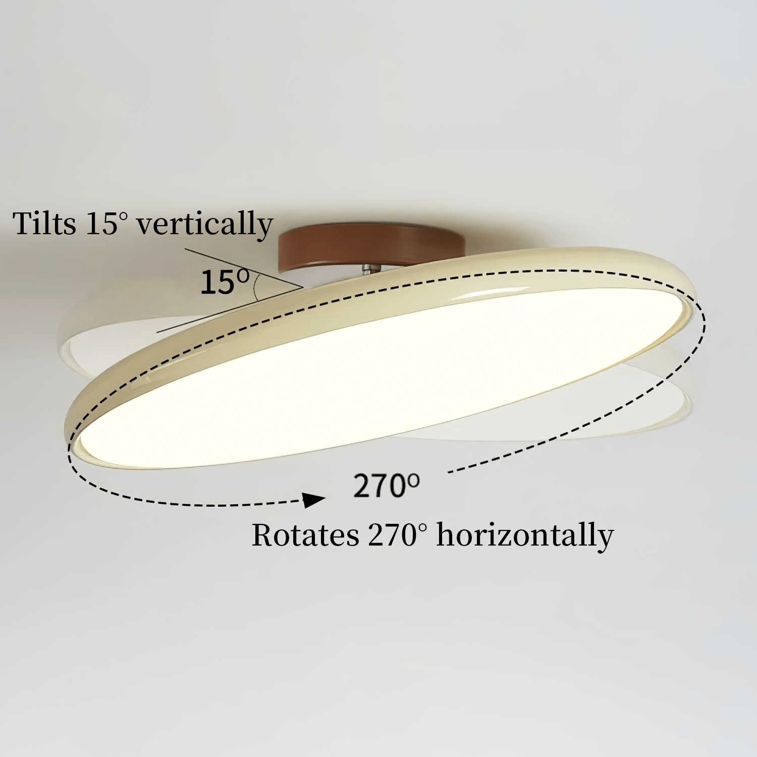 Drift Adjustable Semi Flush Mount Sloped Ceiling Light