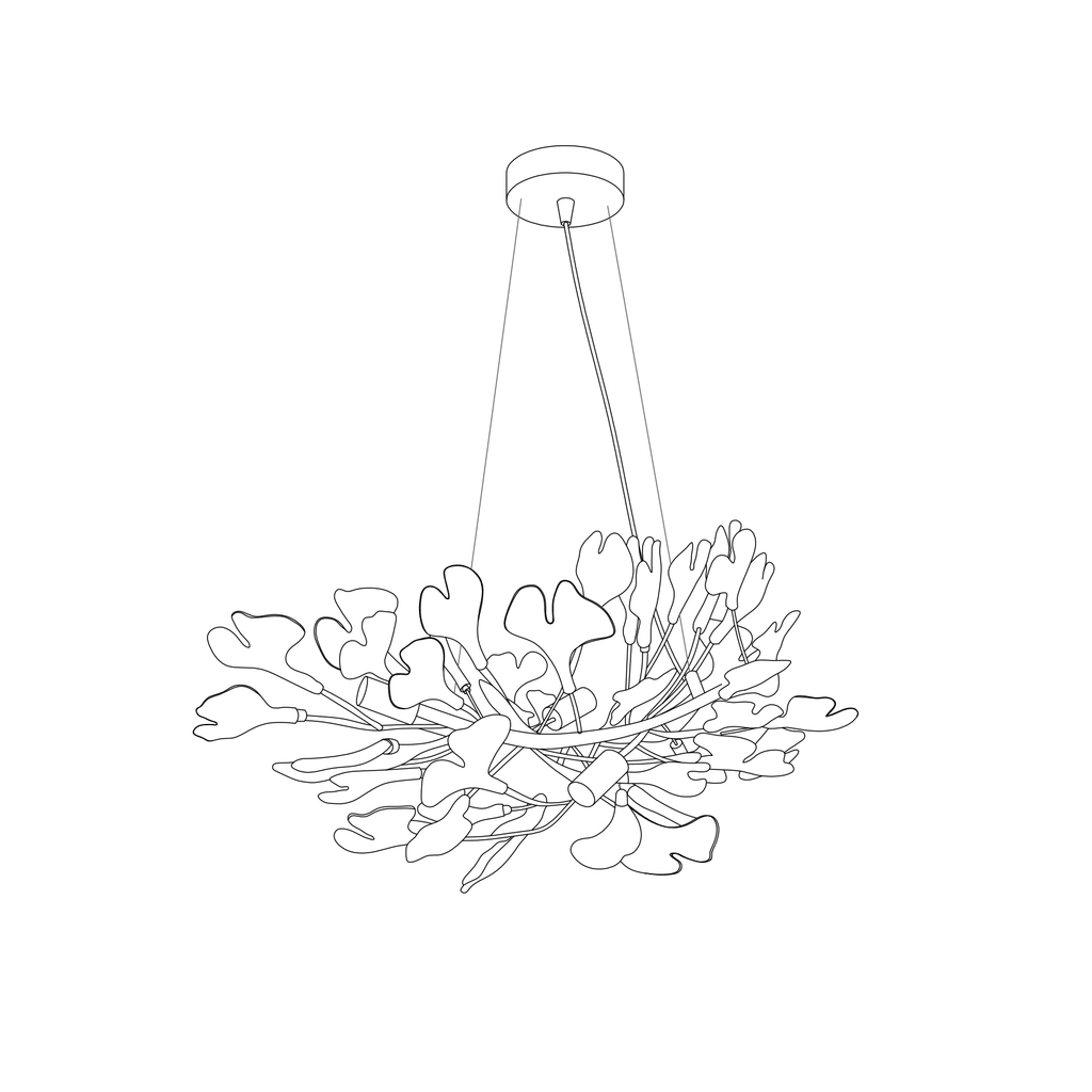 Horizon Bloom Ginkgo Leaf Branch Chandelier
