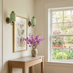 Vintage Glass Brass Margot Wall Sconce