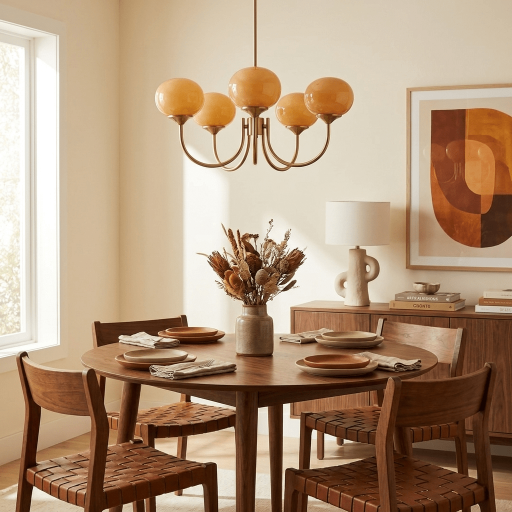 Marshmallow Glass Globe Chandelier