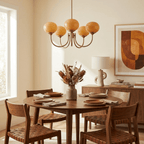 Marshmallow Glass Globe Chandelier