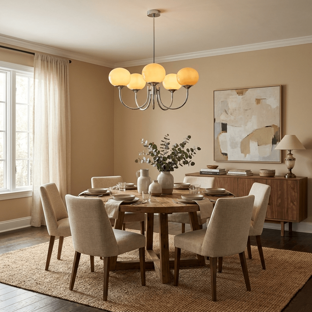Marshmallow Glass Globe Chandelier