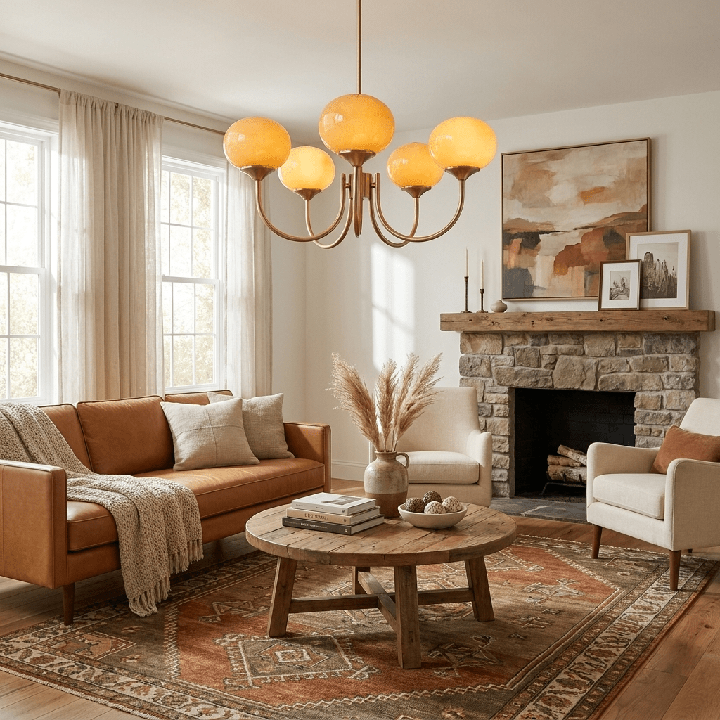 Marshmallow Glass Globe Chandelier