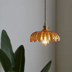 Vintage Flower Glass Pendant Light