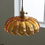 Vintage Flower Glass Pendant Light