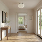 Pumpkin Glass Semi Flush Mount Margot Glass Ceiling Light