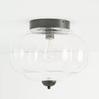 Pumpkin Glass Semi Flush Mount Margot Glass Ceiling Light
