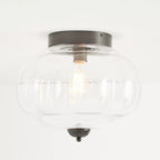 Pumpkin Glass Semi Flush Mount Margot Glass Ceiling Light