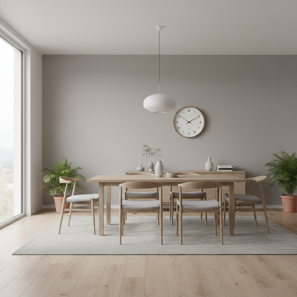Nordic Minimalist Wood Wall Clock