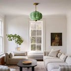 Pumpkin Glass Semi Flush Mount Margot Pendant Light