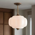 Pumpkin Glass Semi Flush Mount Margot Pendant Light