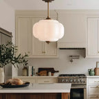 Pumpkin Glass Semi Flush Mount Margot Pendant Light