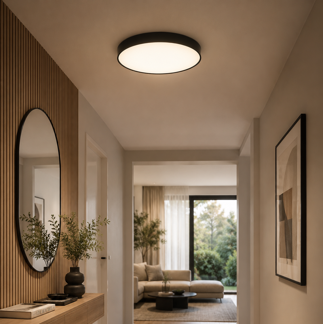Velnee Circular Flush Mount Ceiling Light