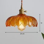 Vintage Flower Glass Pendant Light