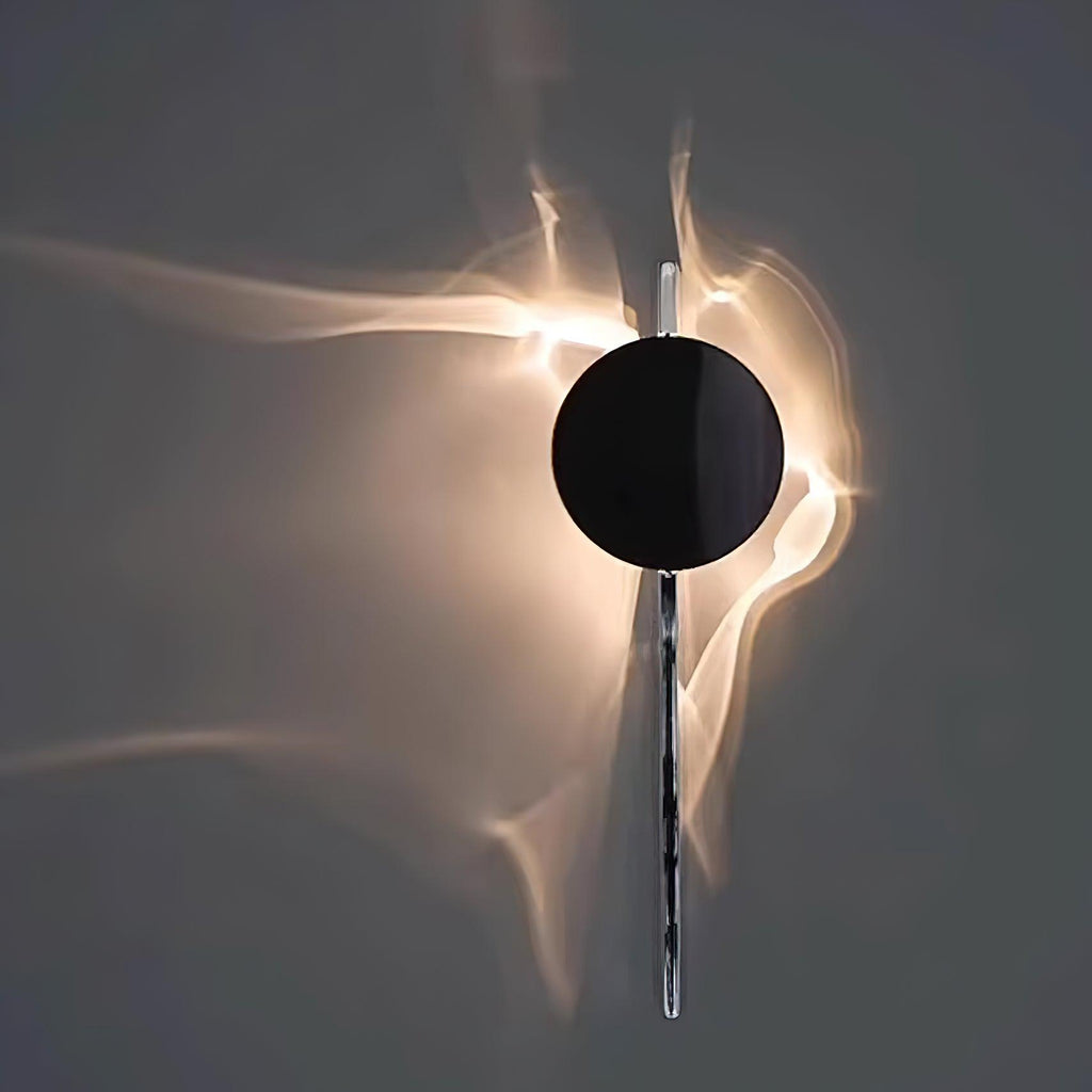 Sculptural Chrome Shadow Wall Sconce