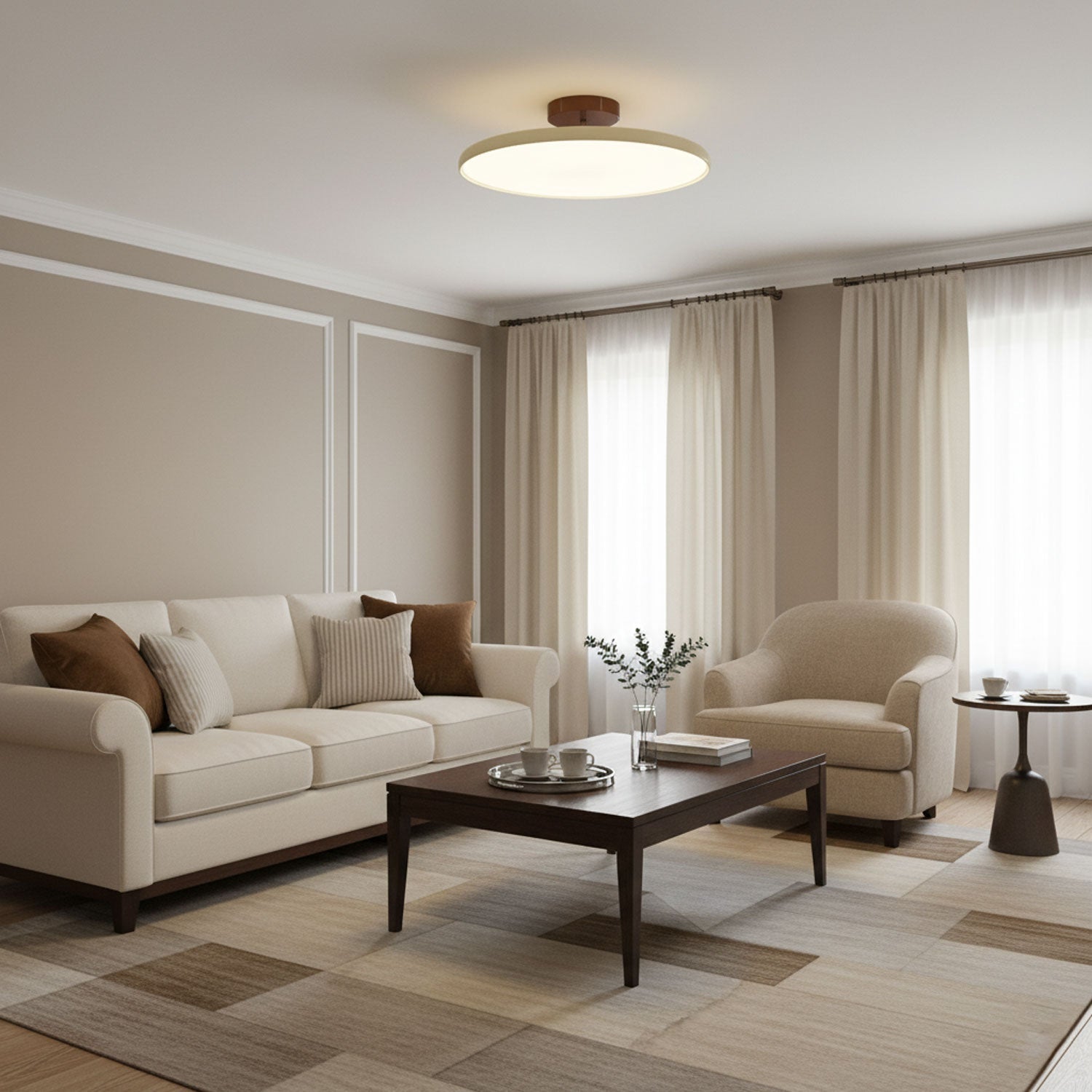 Drift Adjustable Semi Flush Mount Sloped Ceiling Light