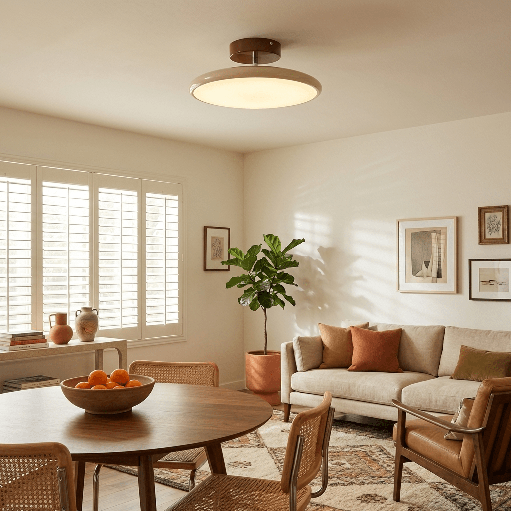 Drift Adjustable Semi Flush Mount Sloped Ceiling Light