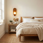 Wood Glass Wall Sconce