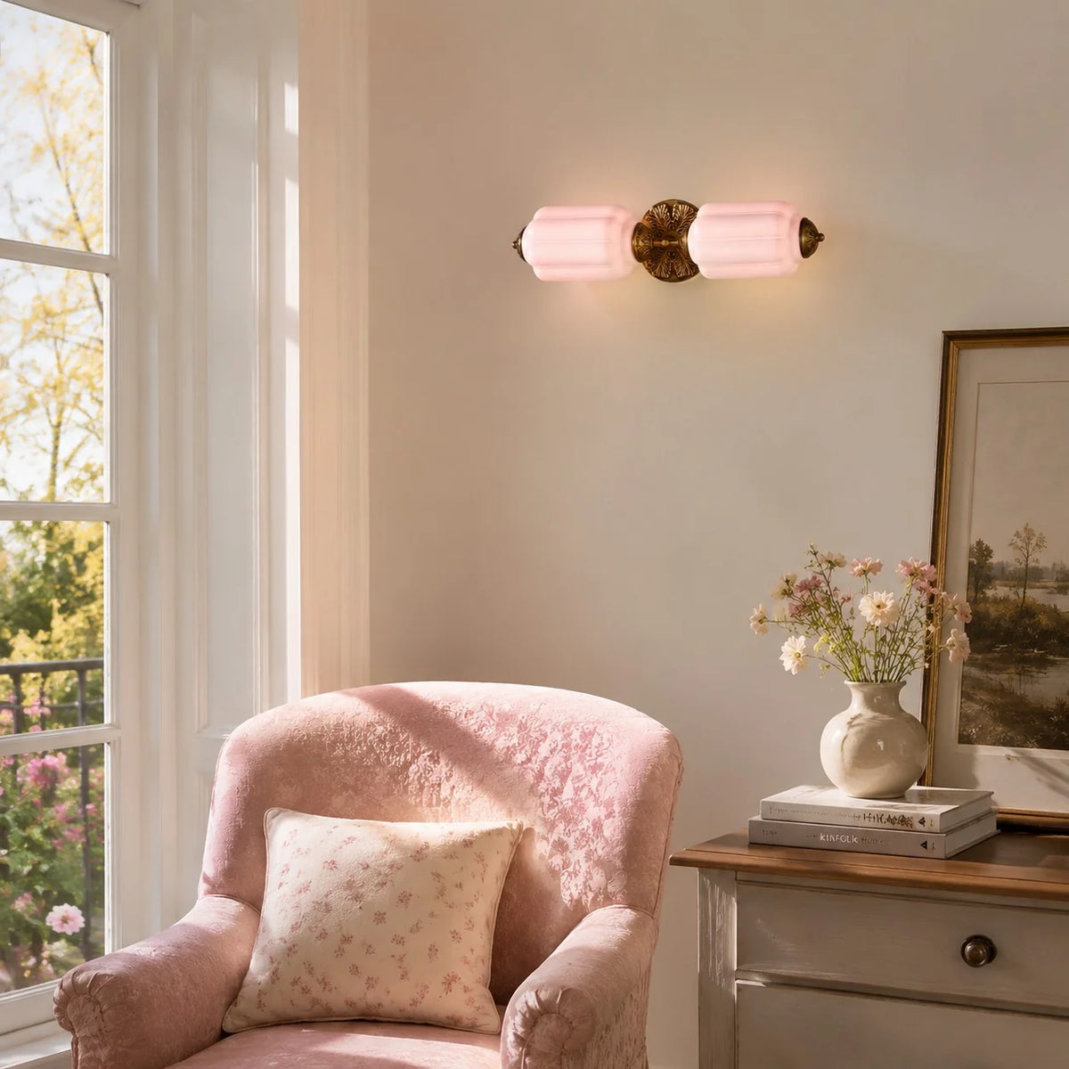 Vintage Glass Margot Vanity Light Fixture