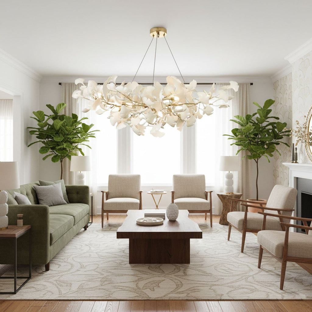 Horizon Bloom Ginkgo Leaf Branch Chandelier