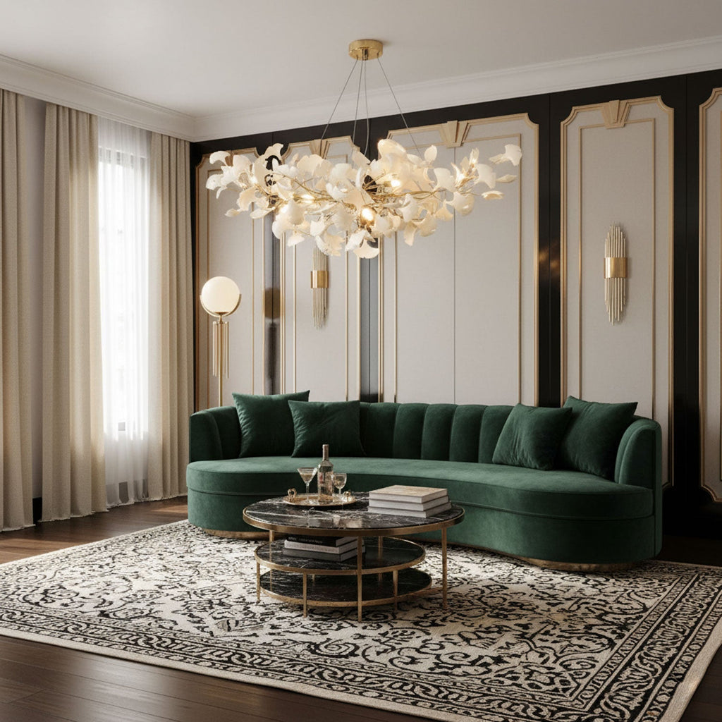 Horizon Bloom Ginkgo Leaf Branch Chandelier