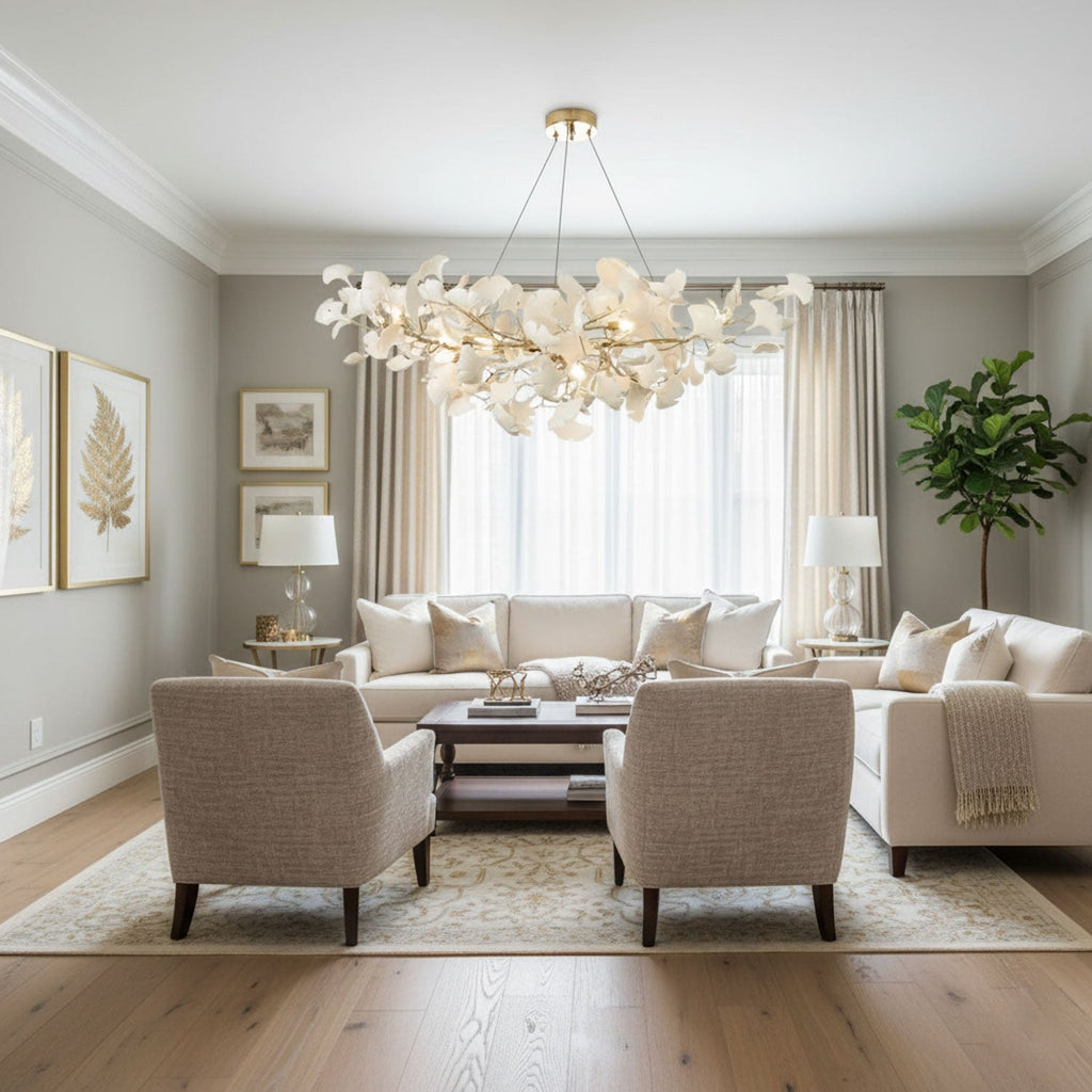 Horizon Bloom Ginkgo Leaf Branch Chandelier