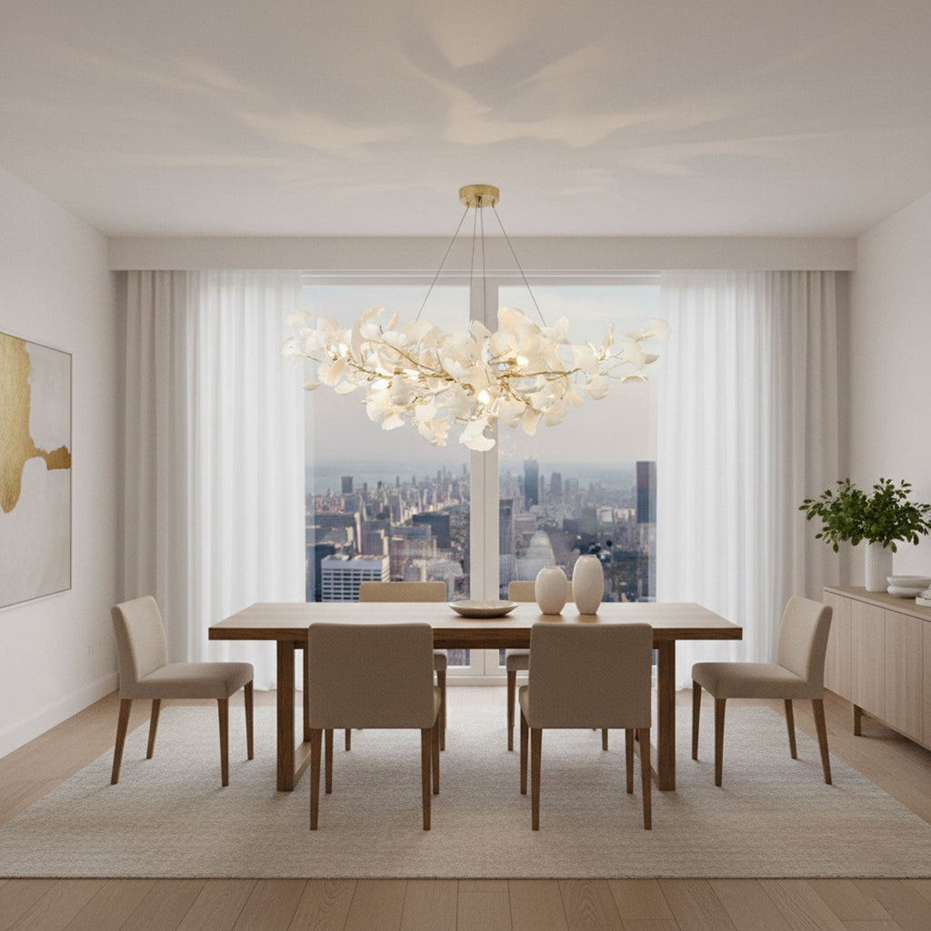 Horizon Bloom Ginkgo Leaf Branch Chandelier