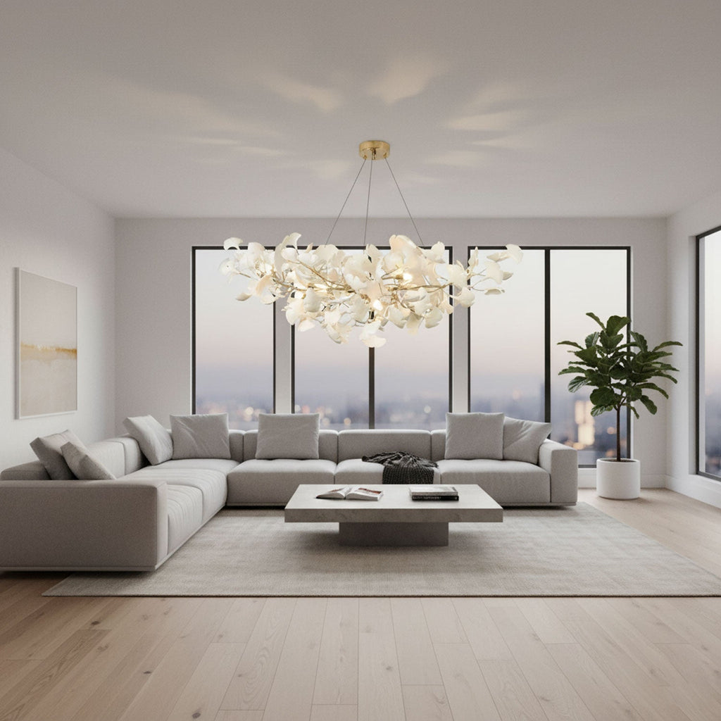 Horizon Bloom Ginkgo Leaf Branch Chandelier