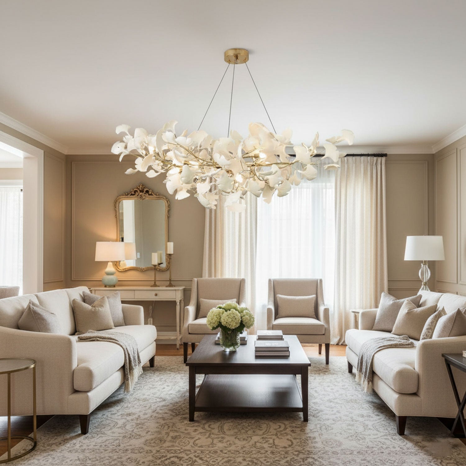 Horizon Bloom Ginkgo Leaf Branch Chandelier