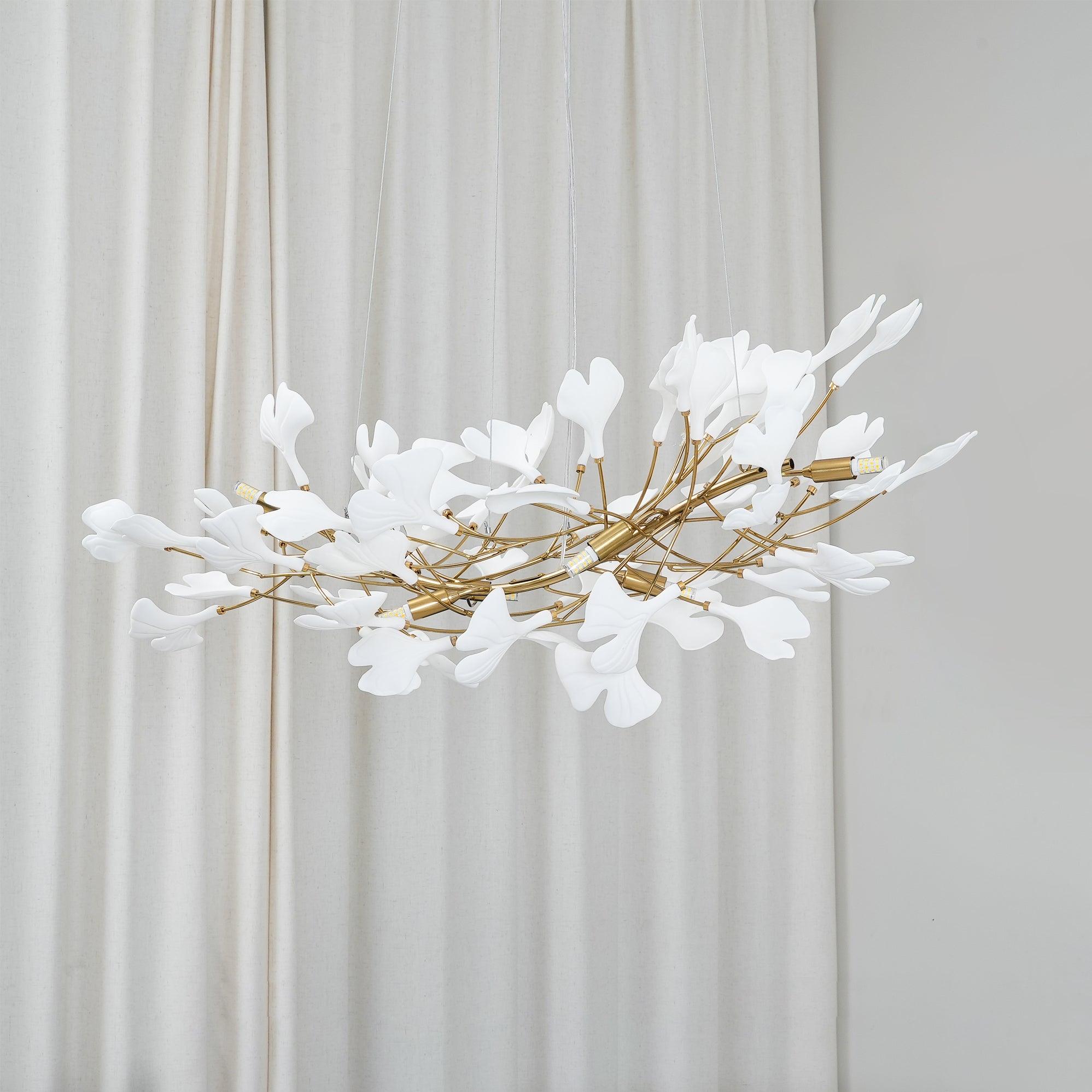 Horizon Bloom Ginkgo Leaf Branch Chandelier