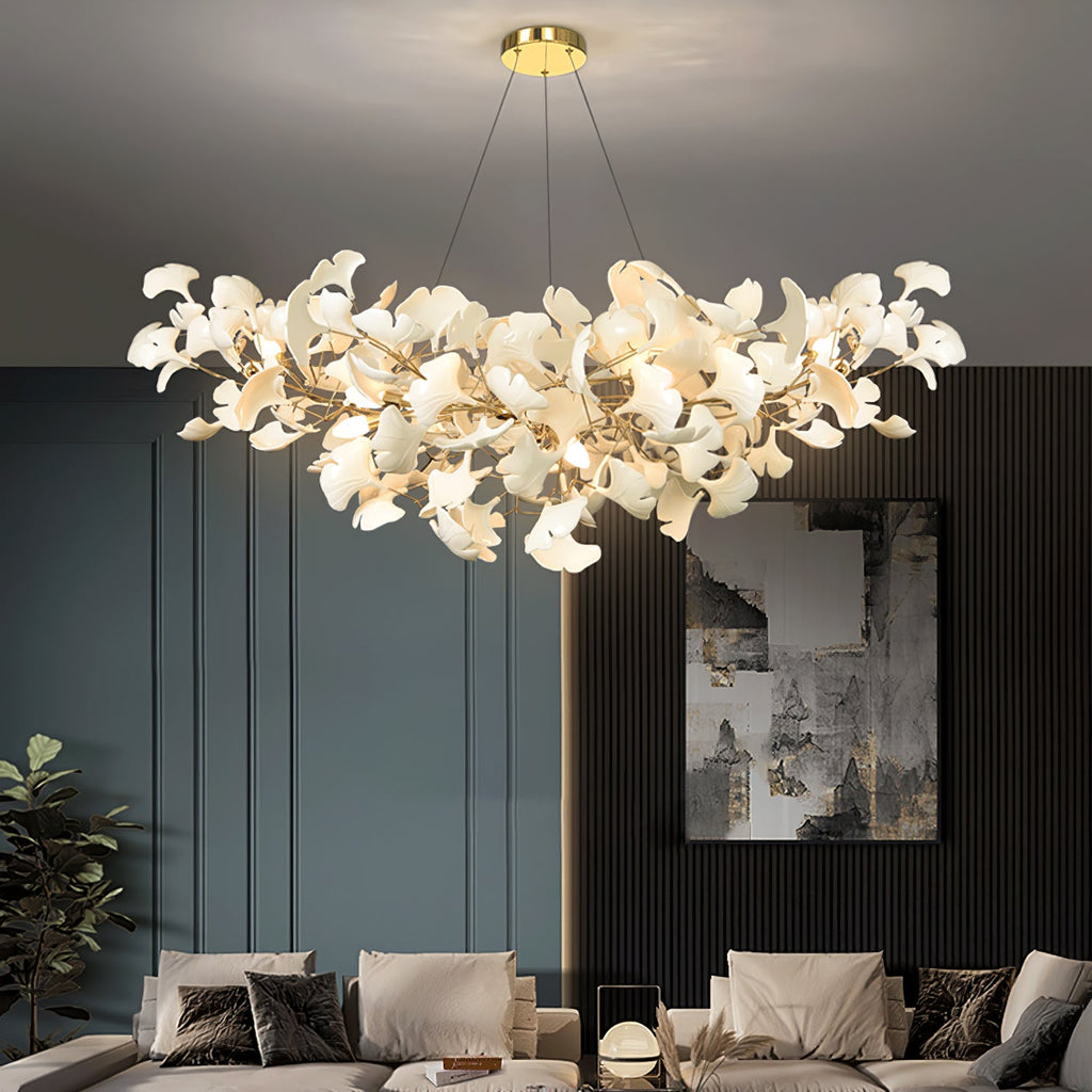 Horizon Bloom Ginkgo Leaf Branch Chandelier