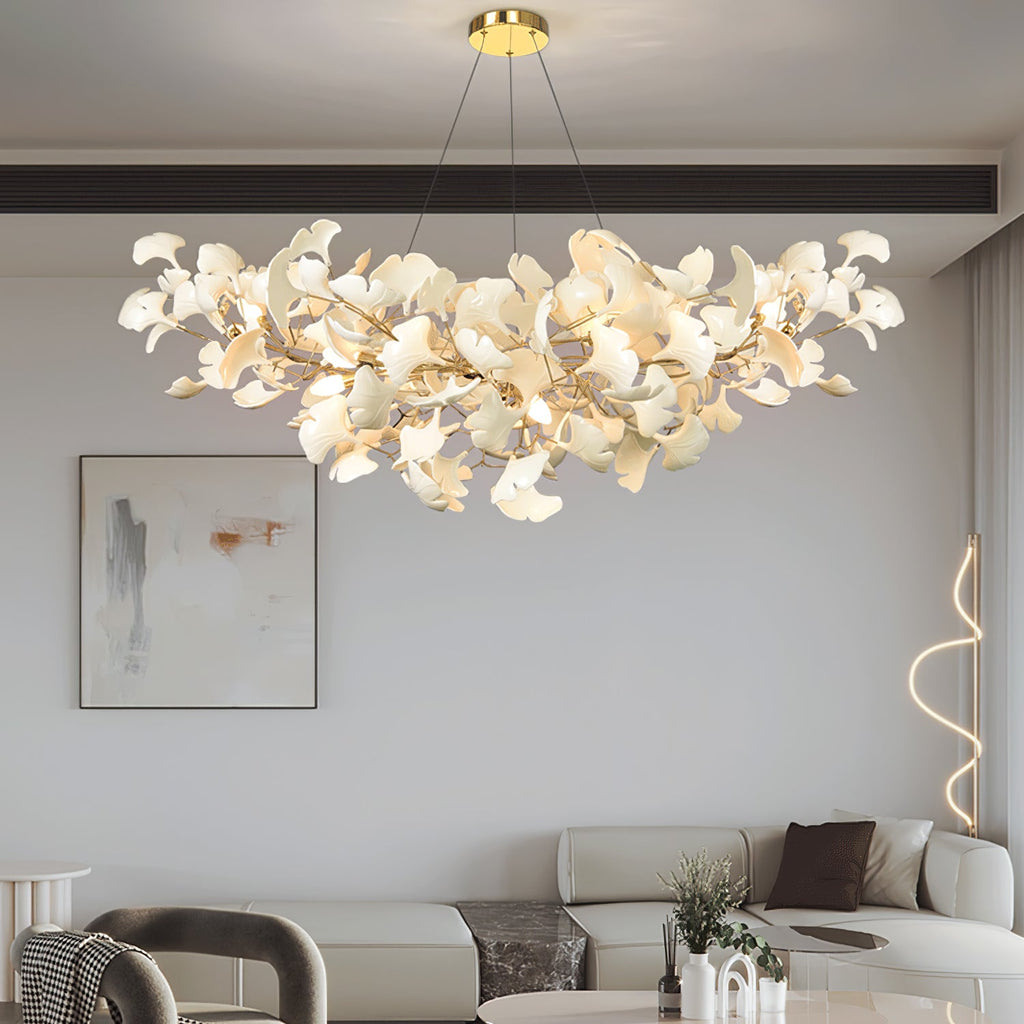 Horizon Bloom Ginkgo Leaf Branch Chandelier