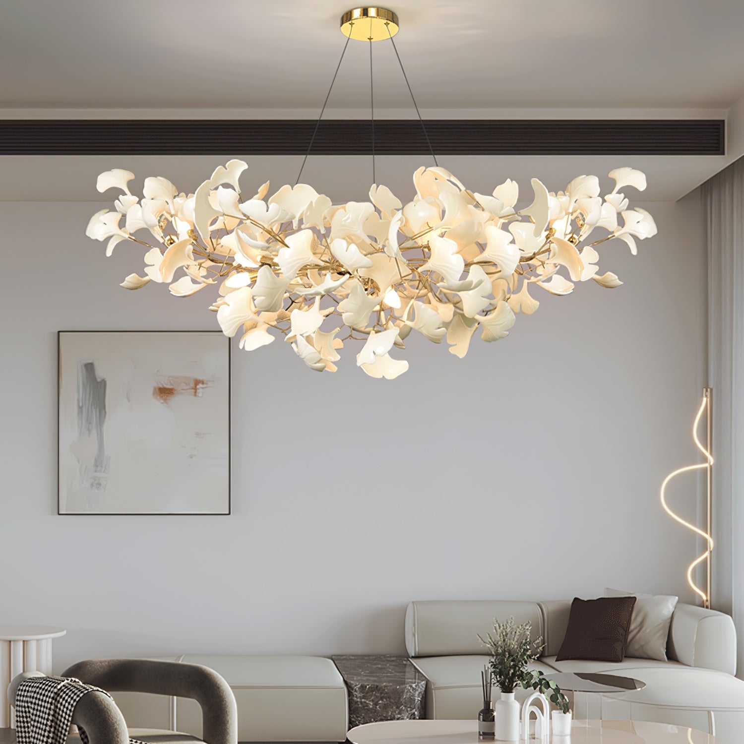 Horizon Bloom Ginkgo Leaf Branch Chandelier