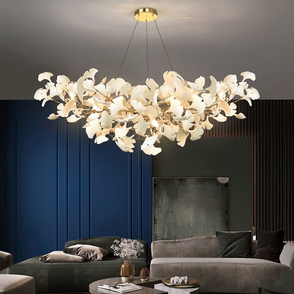 Horizon Bloom Ginkgo Leaf Branch Chandelier