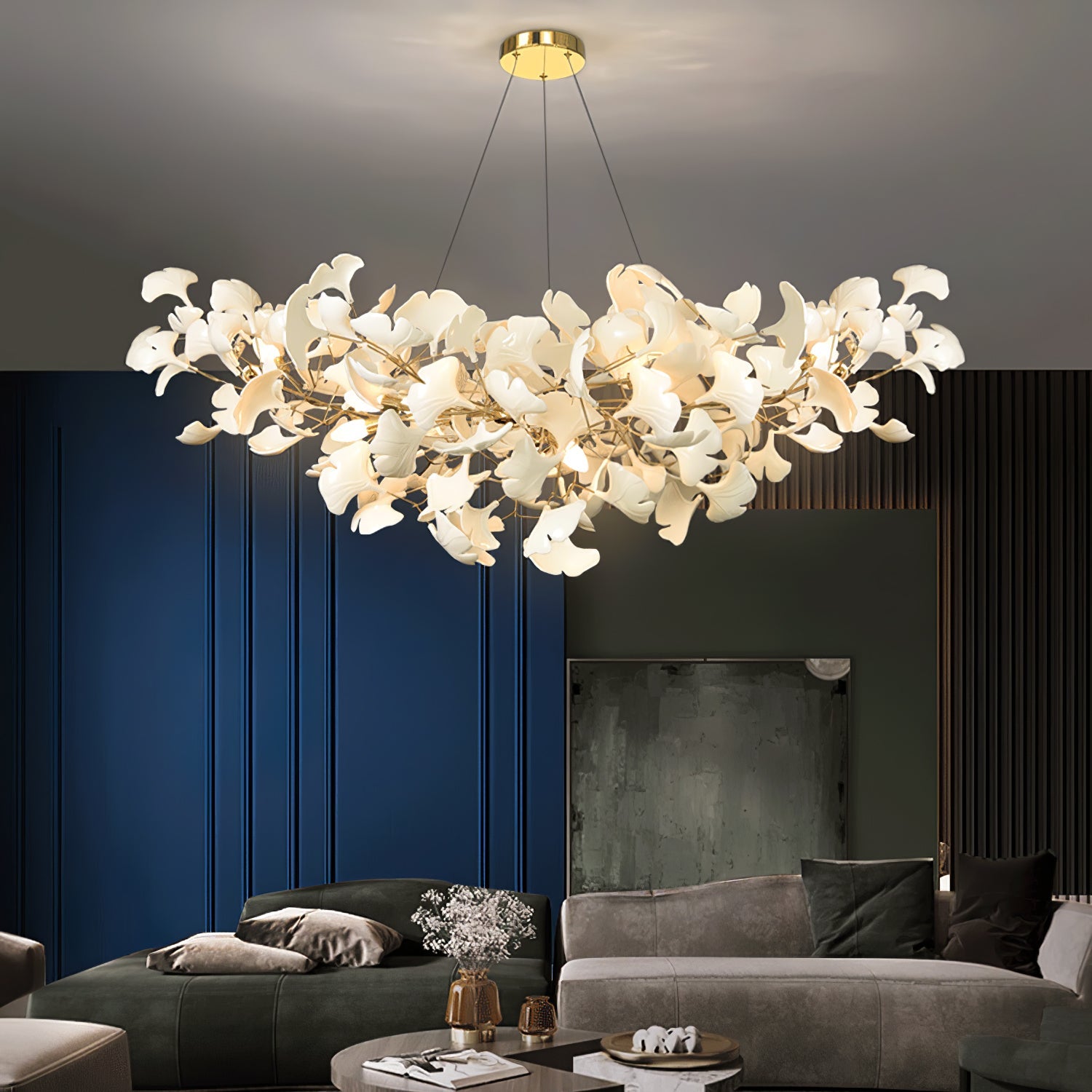 Horizon Bloom Ginkgo Leaf Branch Chandelier
