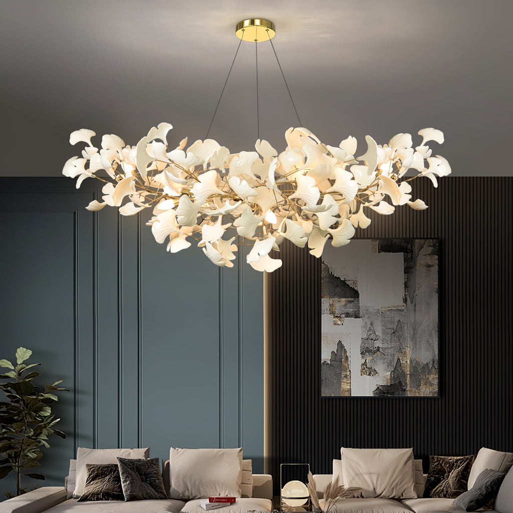 Horizon Bloom Ginkgo Leaf Branch Chandelier