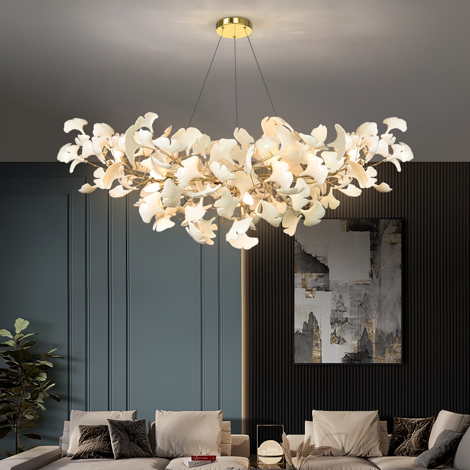 Horizon Bloom Ginkgo Leaf Branch Chandelier