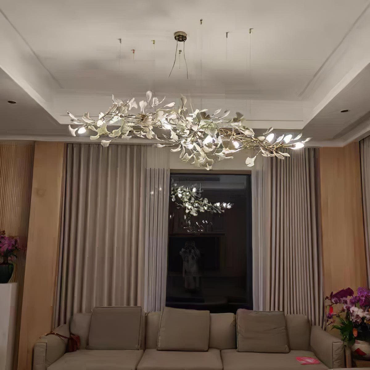 Horizon Bloom Ginkgo Leaf Branch Chandelier