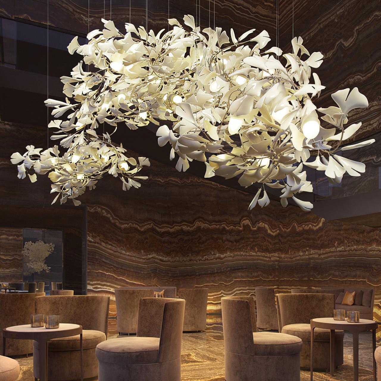 Horizon Bloom Ginkgo Leaf Branch Chandelier