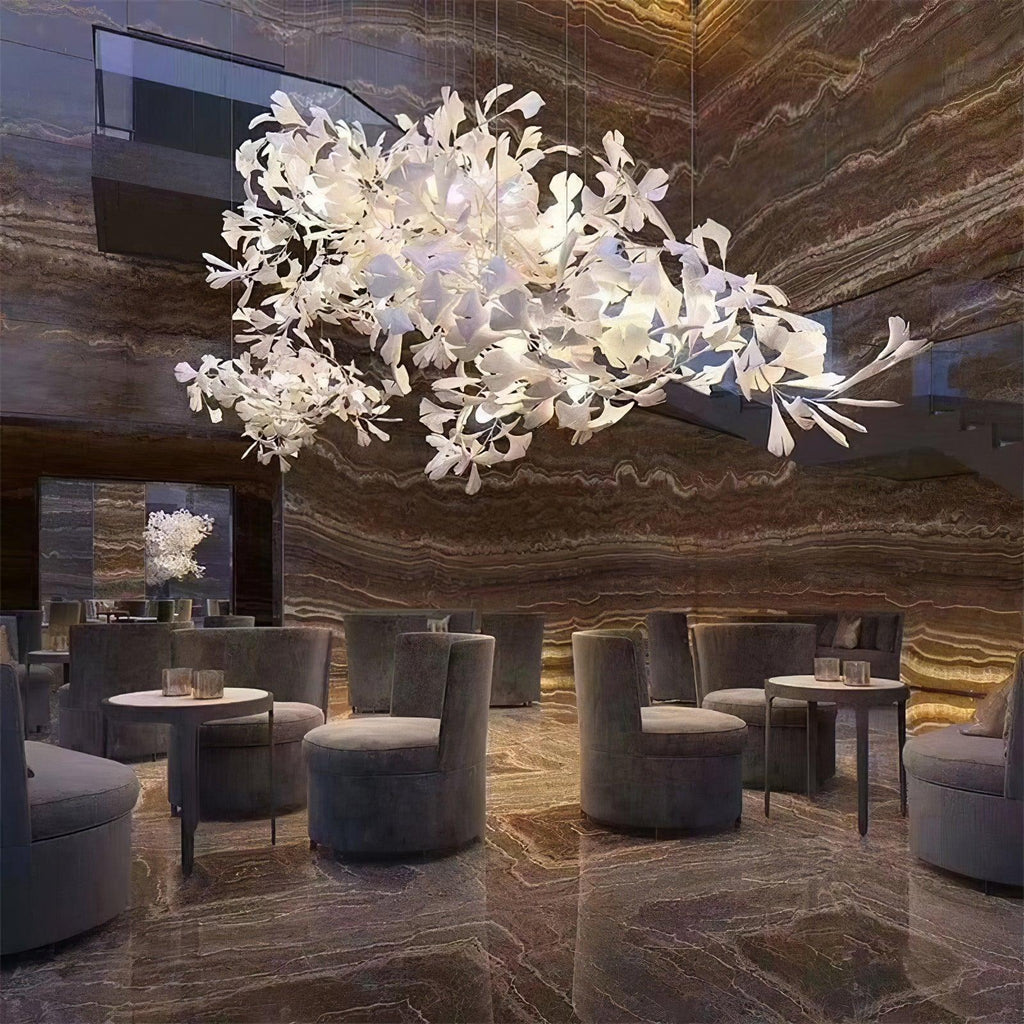 Horizon Bloom Ginkgo Leaf Branch Chandelier