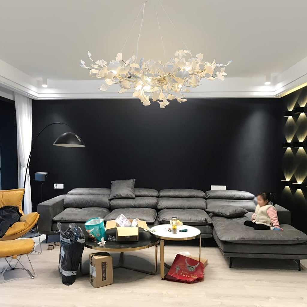 Horizon Bloom Ginkgo Leaf Branch Chandelier