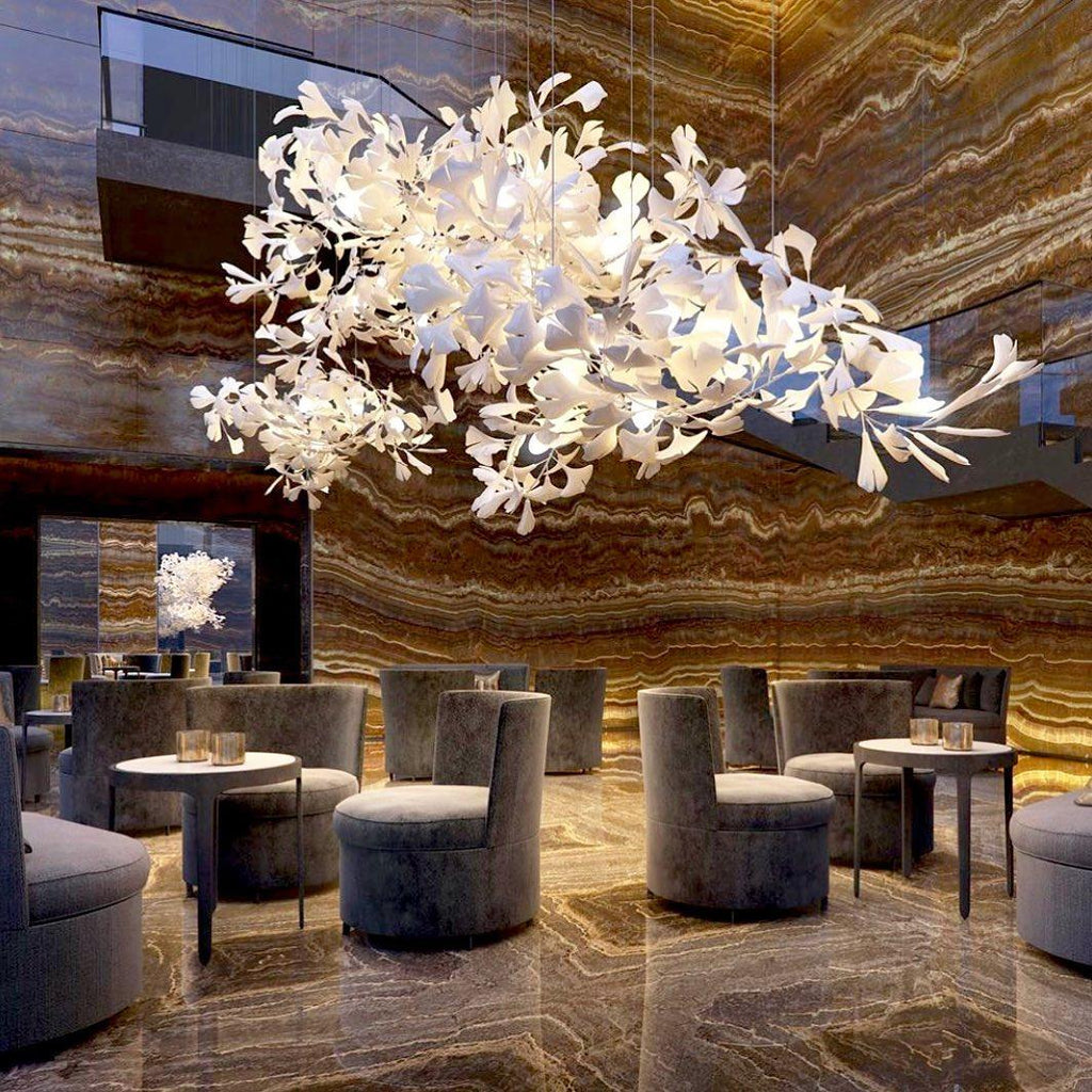 Horizon Bloom Ginkgo Leaf Branch Chandelier