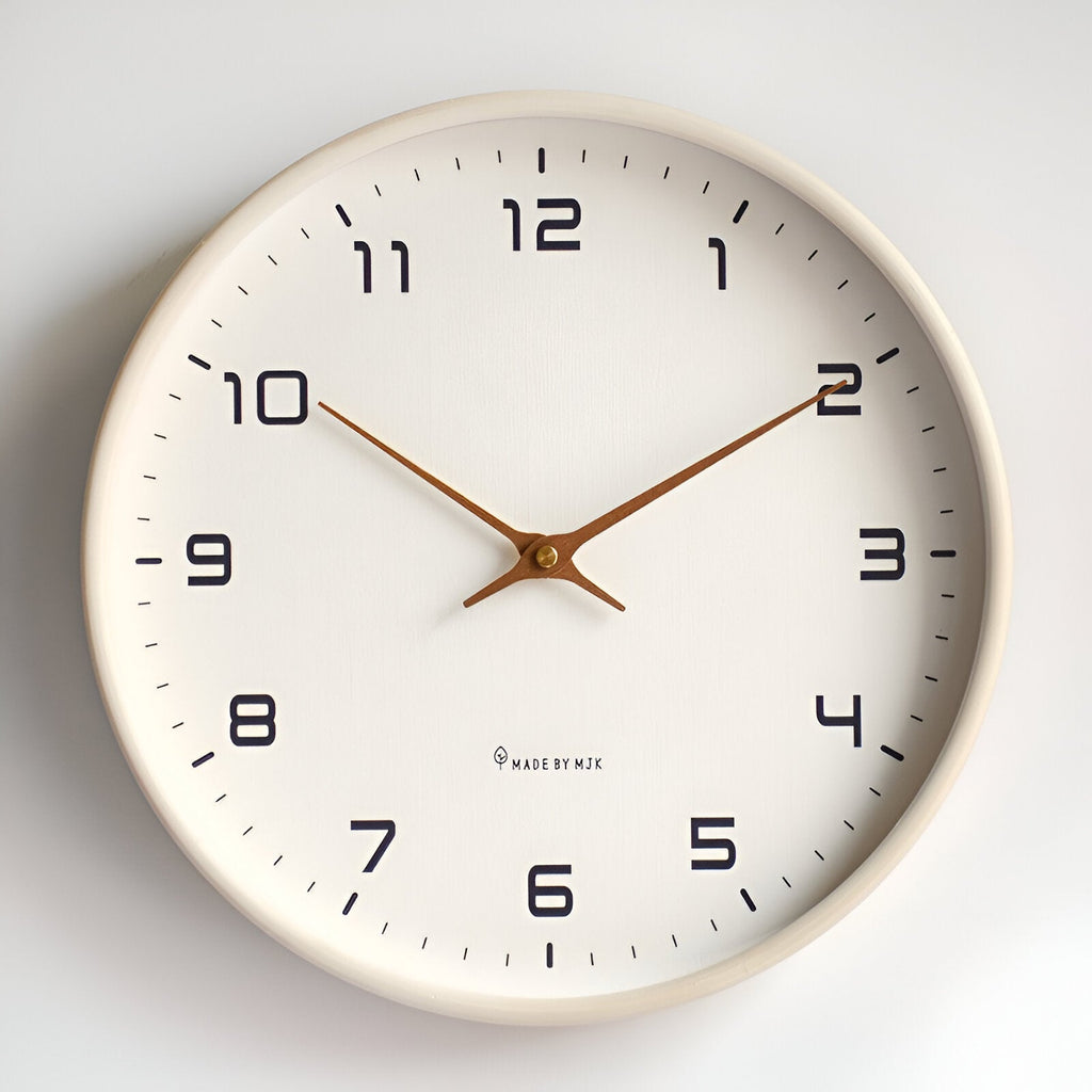 Nordic Minimalist Wood Wall Clock