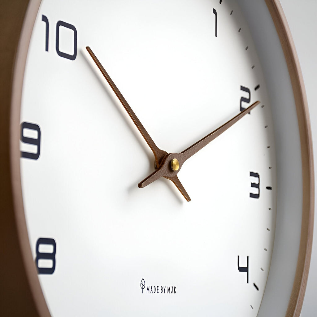 Nordic Minimalist Wood Wall Clock