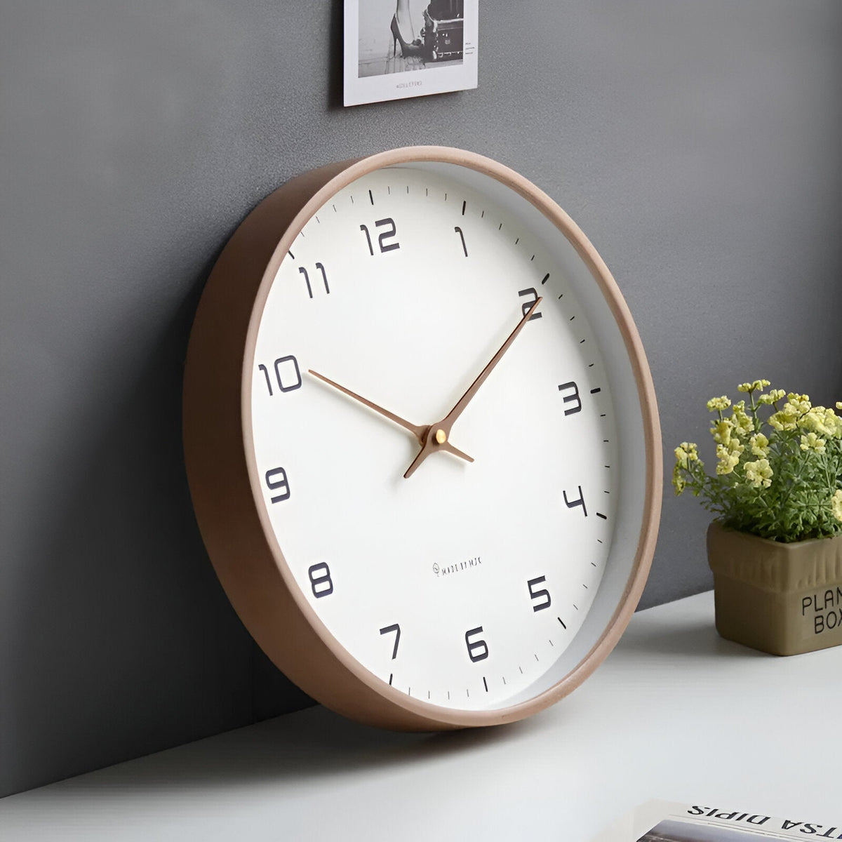Nordic Minimalist Wood Wall Clock