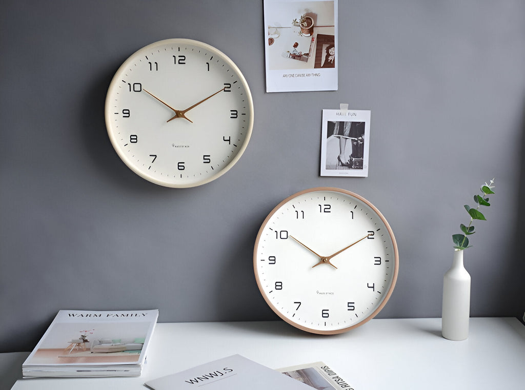 Nordic Minimalist Wood Wall Clock